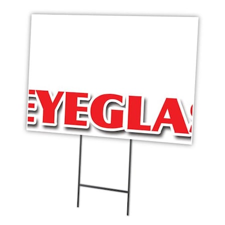 Signmission Eyeglass Repair Yard Sign & Stake outdoor plastic coroplast window, C-1216 Eyeglass Repair C-1216 Eyeglass Repair